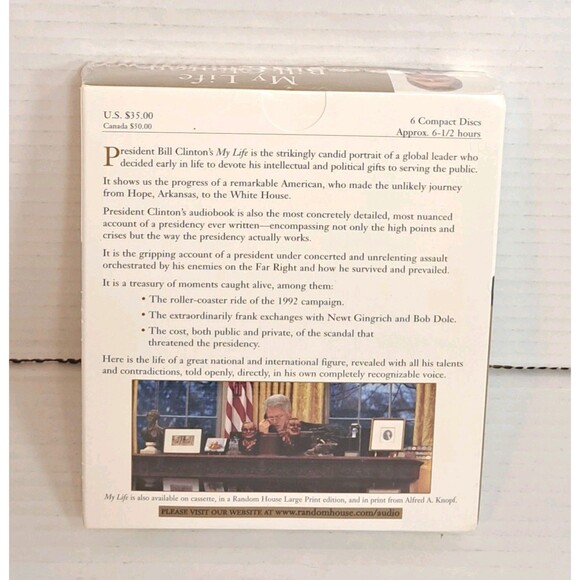 My Life Bill Clinton Read by the Author Audio 6 Compact Discs U.S. President CD - Picture 2 of 6